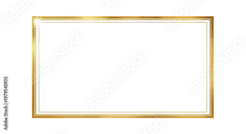 gold frame isolated on white