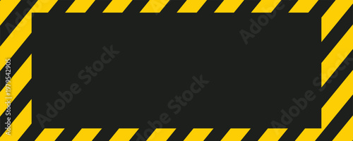 Garis strip diagonal kuning peringatan hitam. Peringatan bahaya bahaya bahaya bahaya bahaya bahaya bahaya bahaya tanda vektor.