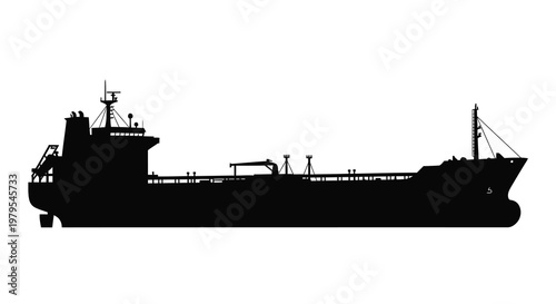 Black ship profile against white background a striking silhouette