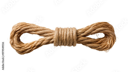 Braided Jute Rope Knot with Loose Ends