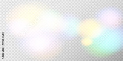 Colorful abstract bokeh background with glowing blurred circles, vibrant light effect, soft defocused festive atmosphere, vector illustration
