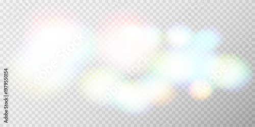 Bright colorful bokeh background with glowing blurred circles, abstract vibrant light effect, soft defocused festive vector illustration
