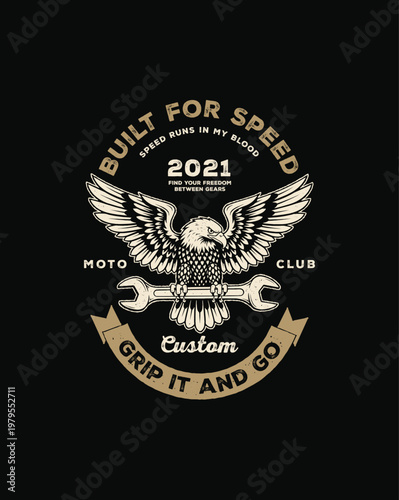 Eagle Moto Club Custom Grip It And Go Design.