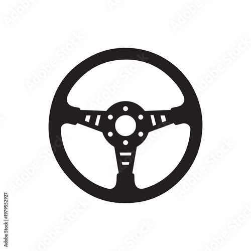 steering wheel isolated on white 