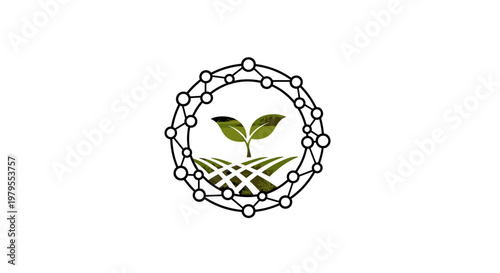 Smart Agriculture Technology and Sustainable Farming Network Logo