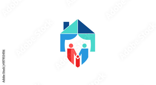Family Home Protection Shield Logo