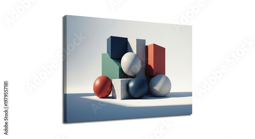 Geometric Shapes Composition - A Study in Color and Form.