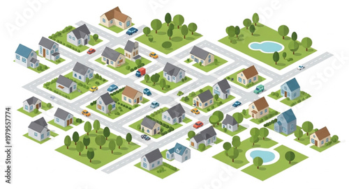 Houses on a neighborhood street.