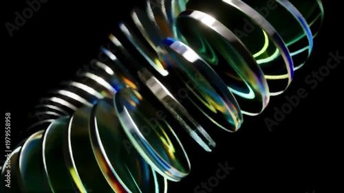 Magnifying glass lenses science bg able rotate endless 4k