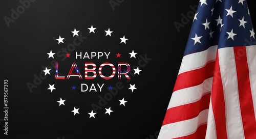 Wallpaper Mural Happy labor day american flag usa stars and stripes celebration with modern design festive holiday background. Torontodigital.ca