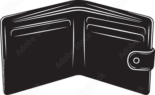 Black leather trifold wallet