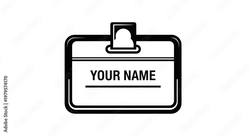 Obraz premium Badge ID Card Identification Tag.