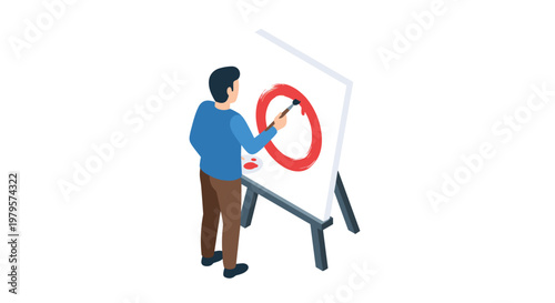 Man drawing on whiteboard with marker.