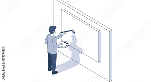 Man installing window frame structure.