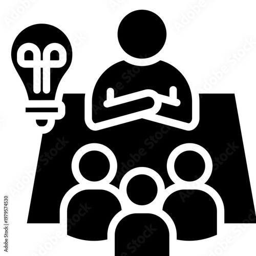 Leadership glyph icon