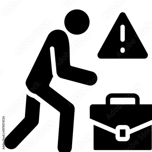 Unemployment glyph icon