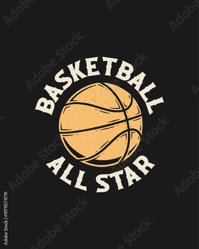 Basketball All Star Sports Graphic Design.