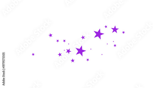 Bright purple stars are perfect for celebrations, achievements, or a magical theme. Ideal for holiday greeting cards, banners, or decorations, set against a transparent background.