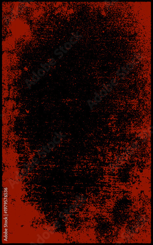 Frames with different worn black textures. Worn overlay vector textures. Red abstract frames. Worn overlay textures.