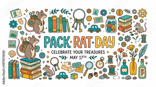 Pack Rat Day May 17th Celebrate Treasures Mice Books