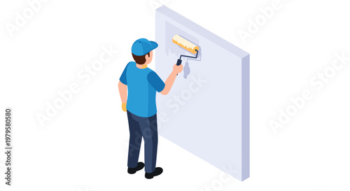 Man painting a large wall surface 1.