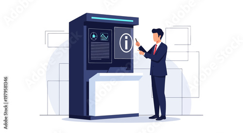 Interactive information kiosk with user interface for accessing diverse digital information