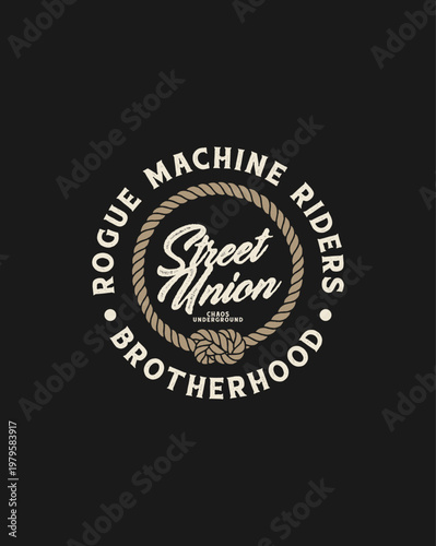 Rogue Machine Riders Street Union Brotherhood Emblem.
