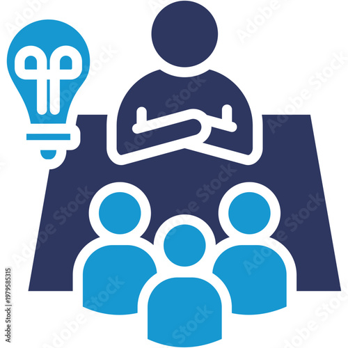 Leadership glyph color icon