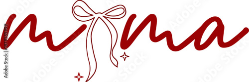 Mama Coquette Bow SVG, Mother's Day Svg