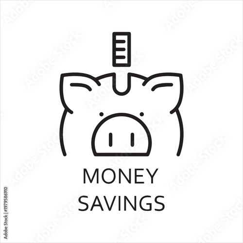line icon piggy-bank