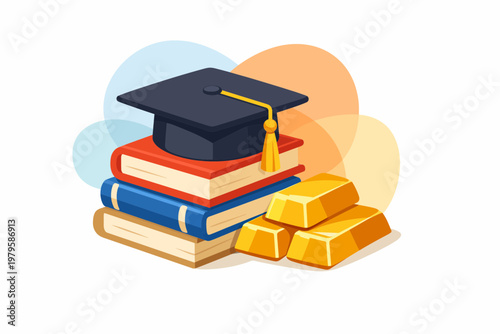 Education Investment and Academic Savings Financial Concept