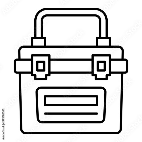 specimen transport box line icon with editable stroke