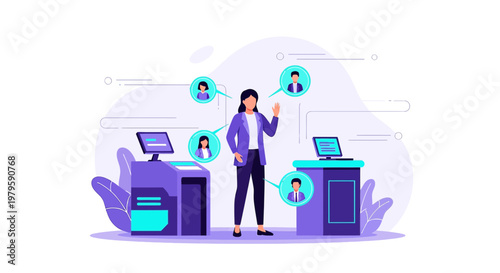 Innovative Virtual Collaboration Platform Connecting Remote Teams in a Modern Workspace Environment