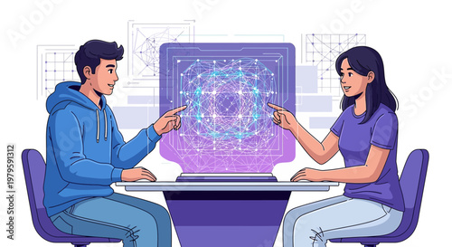 Interactive data visualization, teamwork in virtual data space, collaborative analysis and