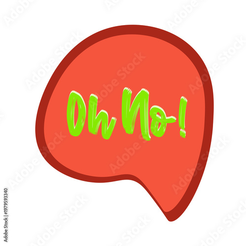 Red Speech Bubble with Green 