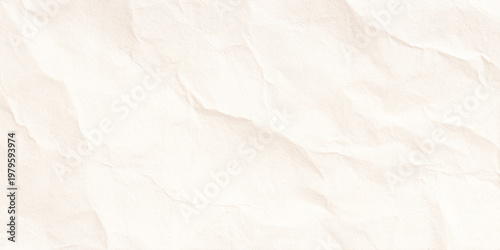 Crumpled white paper texture background with creases and folds