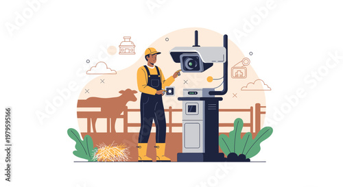 Innovative farming: Farmer utilizes surveillance technology for livestock management solution