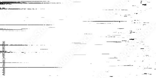 Vector illustration of a blank white background with black glitch art effect