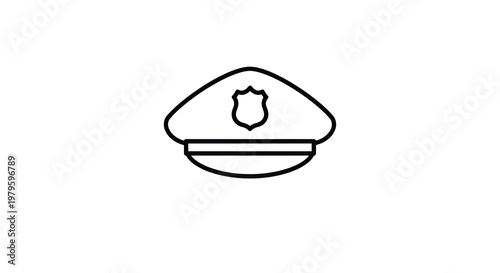 Foto Police Officer Hat Icon Symbol.