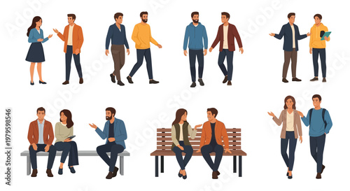 Diverse Group Of People Communicating And Interacting For Business Concepts