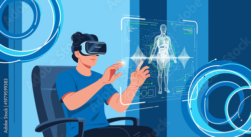 Immersive virtual reality experience for medical applications and educational platform
