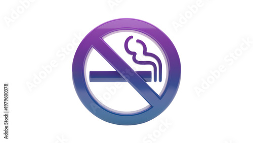 Free Download Glossy purple No Smoking sign with cigarette and smoke icon - GFXLoad