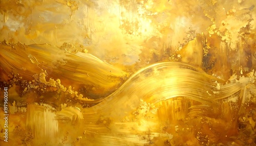 Golden Landscape - A Radiant and Luminous Artistic Impression.