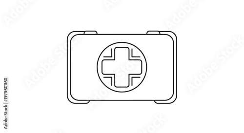 First Aid Kit Icon, Medical Emergency Symbol, Health Care Graphic