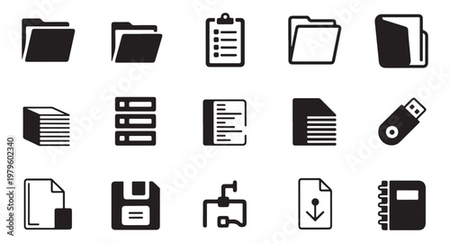Set of compasses representing directions and navigation elements for travel exploration and adventure illustration.