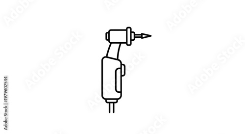 Dental drill icon, vector illustration, dentist equipment, isolated on white background