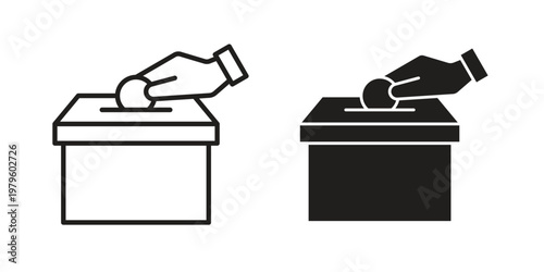 Money donation icon vector illustration in line style. flat silhouette designs