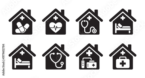 Business file management icons set featuring colorful folders document paper search magnifying glass and printer.