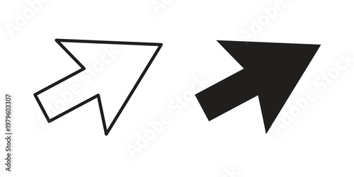 Mouse icon vector illustration in line style. flat silhouette designs