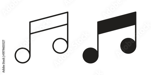 Music icon vector illustration in line style. flat silhouette designs